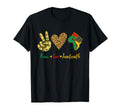 Leopard Peace Love Juneteenth T-Shirt - Minimalist Print for Adults - T-Shirt, Sweatshirt, Hoodie
