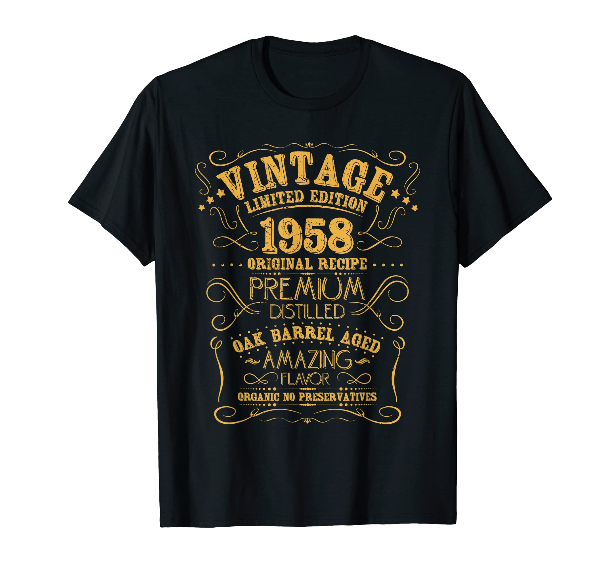 1958 64Th Birthday Grunge Distressed T-Shirt - Aesthetic Graphic Men Women - T-Shirt, Sweatshirt, Hoodie