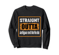Straight Outta Antigua And Barbuda Sweatshirt - Minimalist Print Unisex - T-Shirt, Sweatshirt, Hoodie