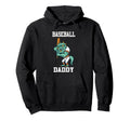 Baseball Dad Dinosaur Triceratops Fathers Hoodie - Trendy Graphic Unisex - T-Shirt, Sweatshirt, Hoodie