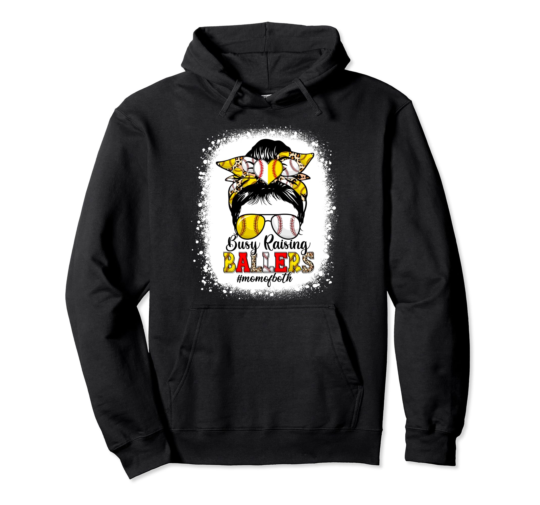 Busy Raising Ballers Baseball Softball Hoodie - Minimalist Print Men Women - T-Shirt, Sweatshirt, Hoodie