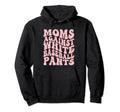 Funny Groovy Moms Against White Hoodie - Aesthetic Graphic Men Women - T-Shirt, Sweatshirt, Hoodie