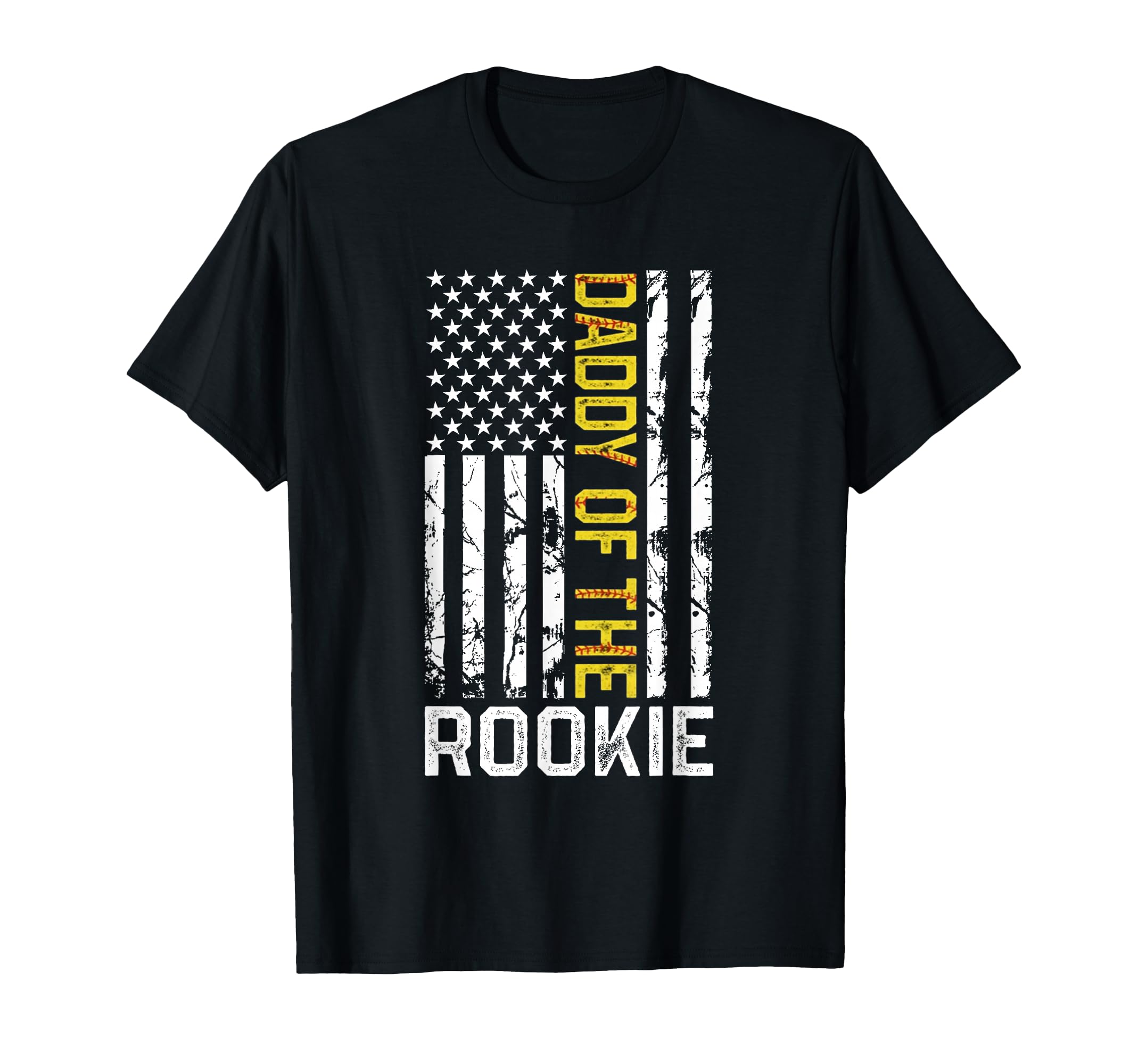 Baseball Daddy Rookie Proud Dad Usa T-Shirt - Minimalist Print for Adults - T-Shirt, Sweatshirt, Hoodie