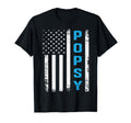 Popsy Distressed American Flag T-Shirt - Minimalist Print Men Women - T-Shirt, Sweatshirt, Hoodie