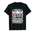 Proud Mom Cutest Baseball Player Leopard T-Shirt - Graphic Print Unisex - T-Shirt, Sweatshirt, Hoodie