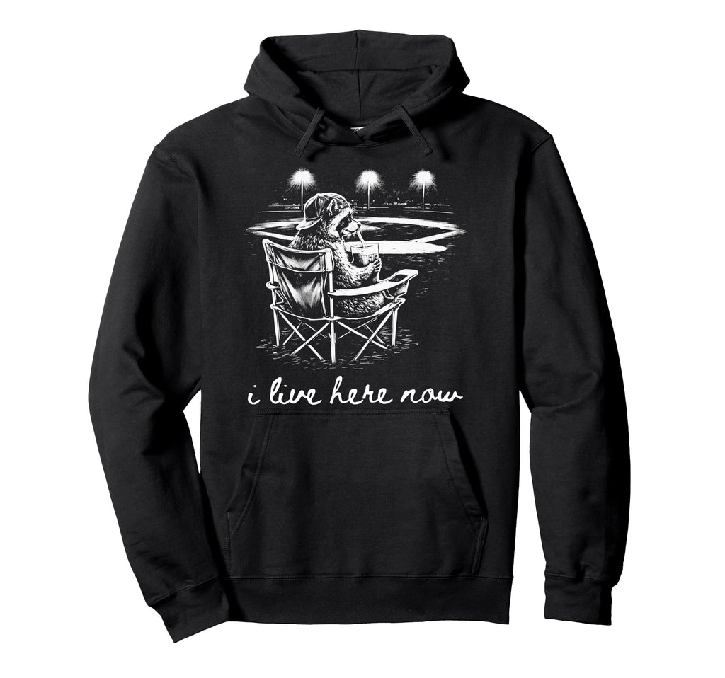 Raccoon Ballfield Baseball Field I Hoodie - Streetwear Style for Adults - T-Shirt, Sweatshirt, Hoodie
