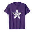 White Star Distressed White Star T-Shirt - Trendy Graphic Men Women - T-Shirt, Sweatshirt, Hoodie