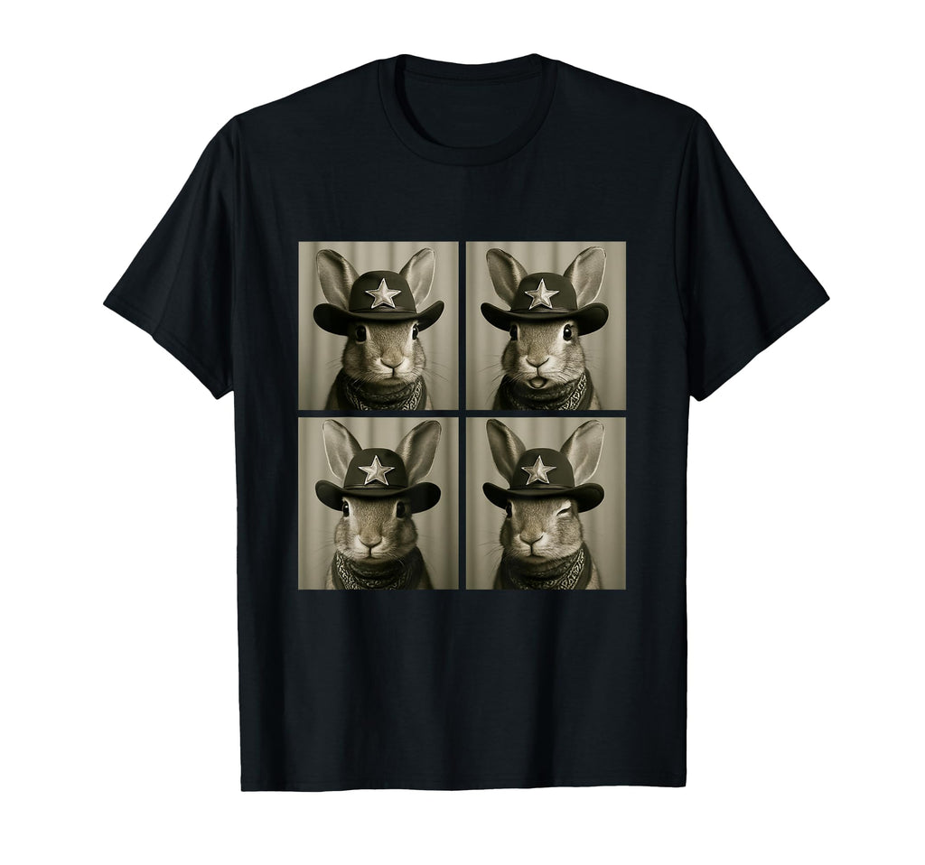 Funny Cowboy Rabbits Western Farm T-Shirt - Casual Everyday Wear Men Women - T-Shirt, Sweatshirt, Hoodie