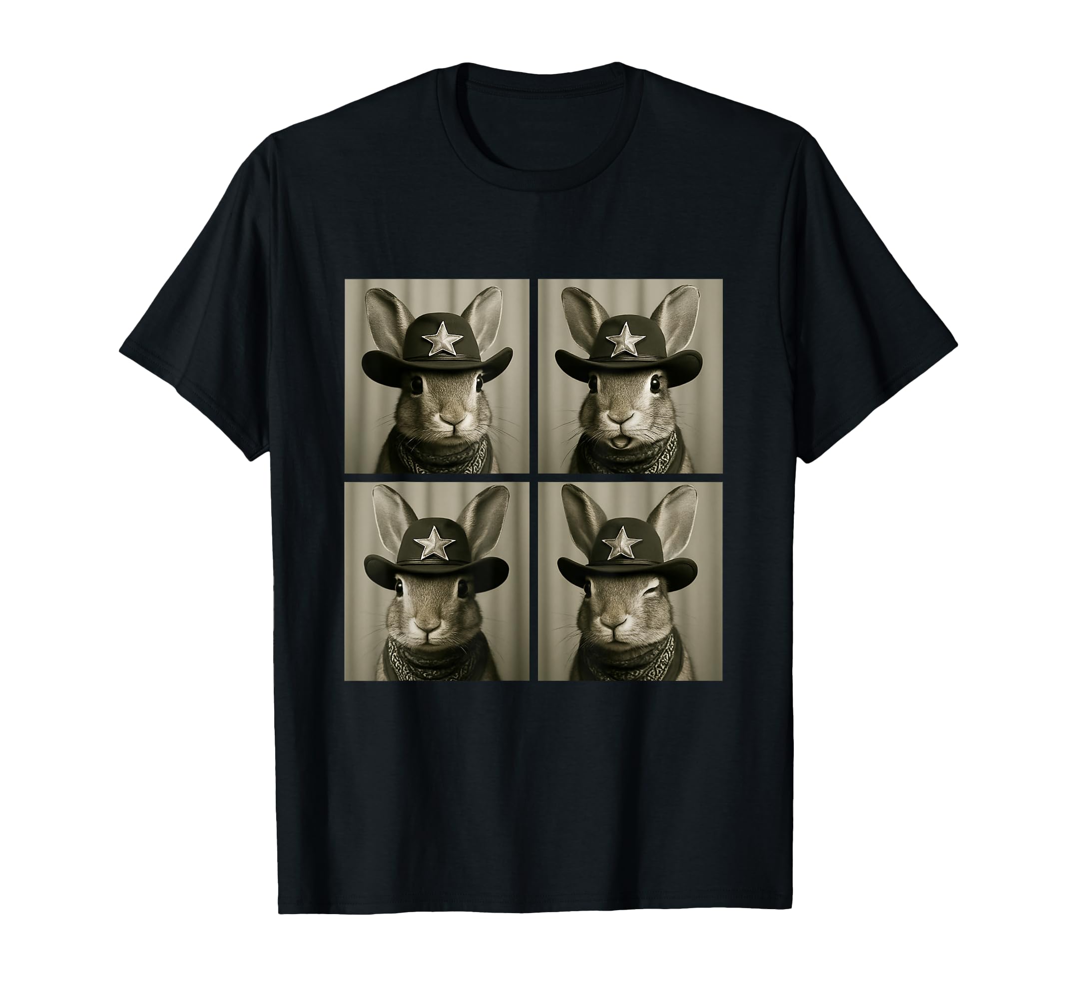 Funny Cowboy Rabbits Western Farm T-Shirt - Casual Everyday Wear Men Women - T-Shirt, Sweatshirt, Hoodie
