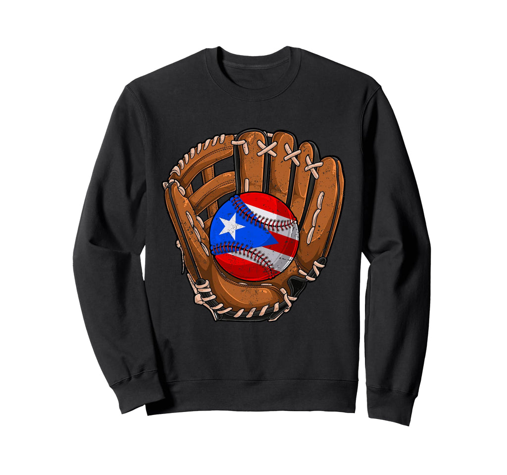 Puerto Rico Flag Baseball Ball Sweatshirt - Streetwear Style Men Women - T-Shirt, Sweatshirt, Hoodie