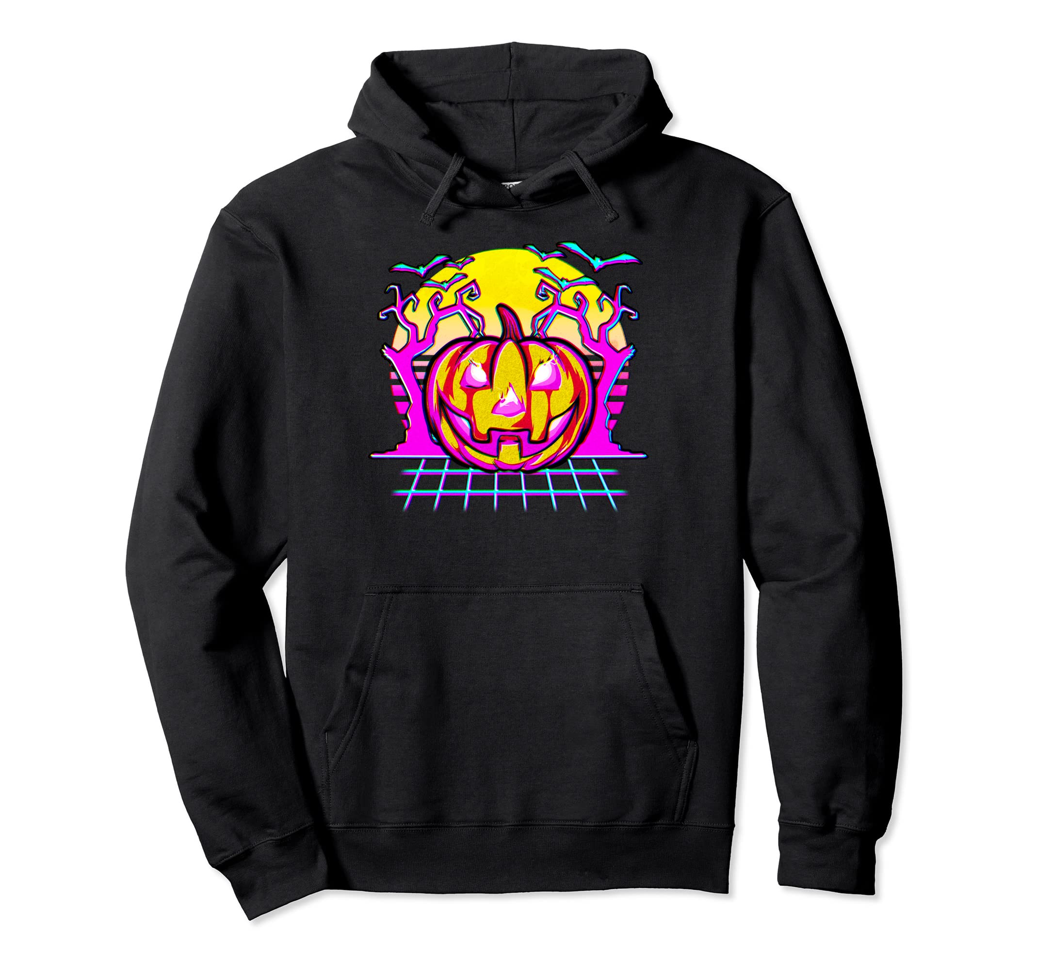 Halloween Aesthetic Vaporwave Synthwave Hoodie - Unique Graphic for Adults - T-Shirt, Sweatshirt, Hoodie