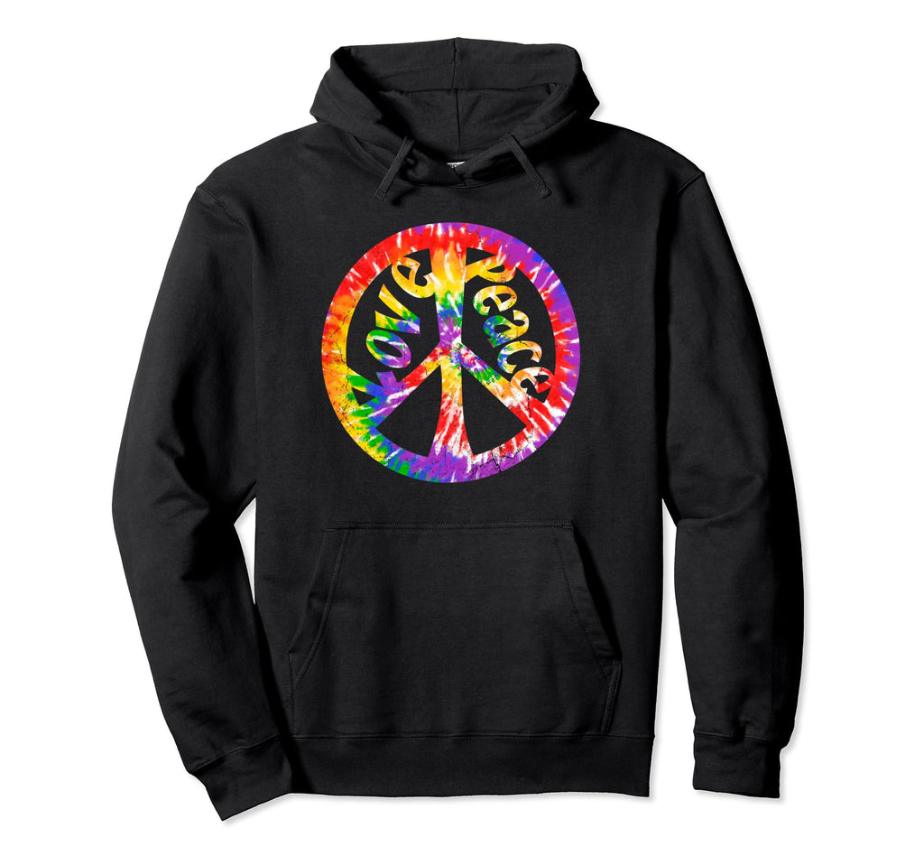 60S 70S Psychedelic Hippie Tie Dye Hoodie - Fun Novelty Design for Adults - T-Shirt, Sweatshirt, Hoodie
