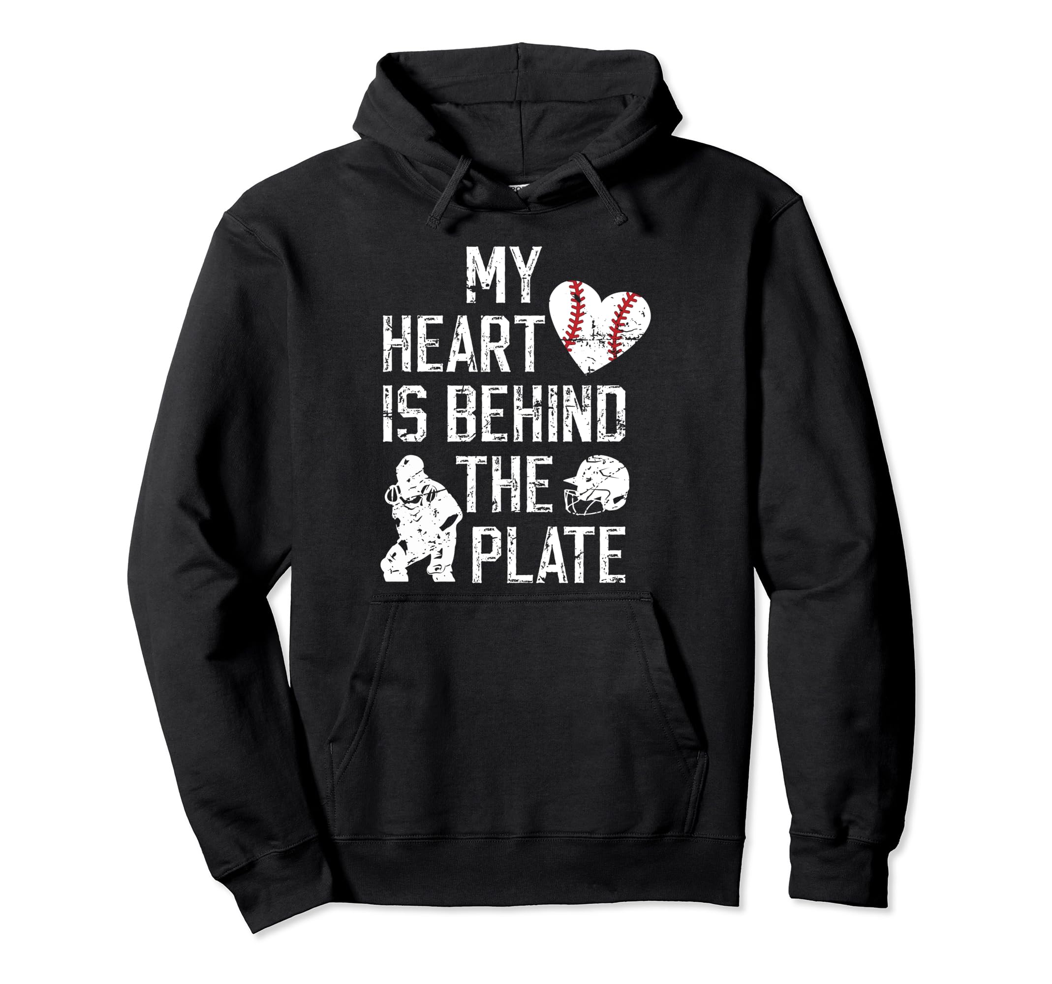 Behind Plate Baseball Catcher Mom Hoodie - Novelty Apparel Men Women - T-Shirt, Sweatshirt, Hoodie