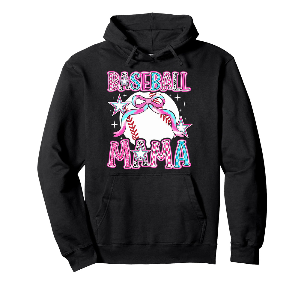 Baseball Mama Coquette Baseball Mom Hoodie - Fun Novelty Design for Adults - T-Shirt, Sweatshirt, Hoodie