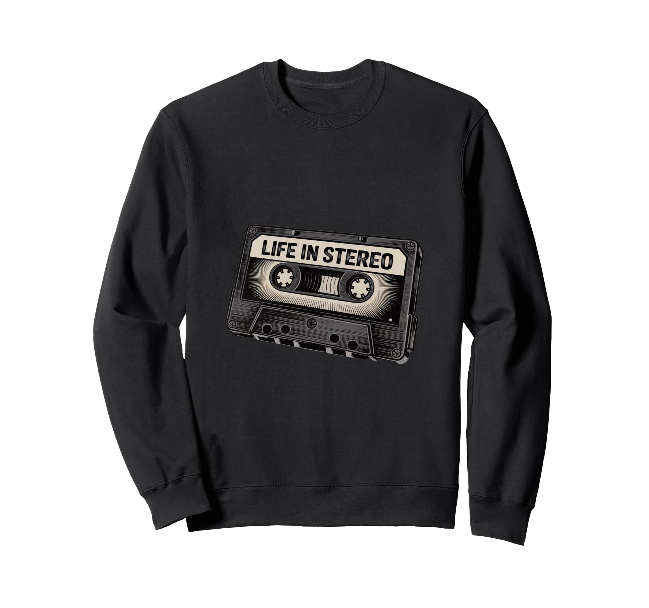 Life Stereo Cassette Tape Sweatshirt - Trendy Graphic for Adults - T-Shirt, Sweatshirt, Hoodie
