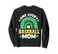 One Lucky Baseball Mom St Patricks Sweatshirt - Trendy Graphic for Adults - T-Shirt, Sweatshirt, Hoodie