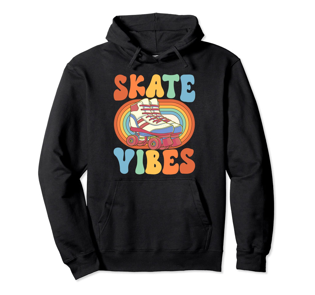 Roller Skating Skate Vibes Skate 70S Hoodie - Aesthetic Graphic Unisex - T-Shirt, Sweatshirt, Hoodie