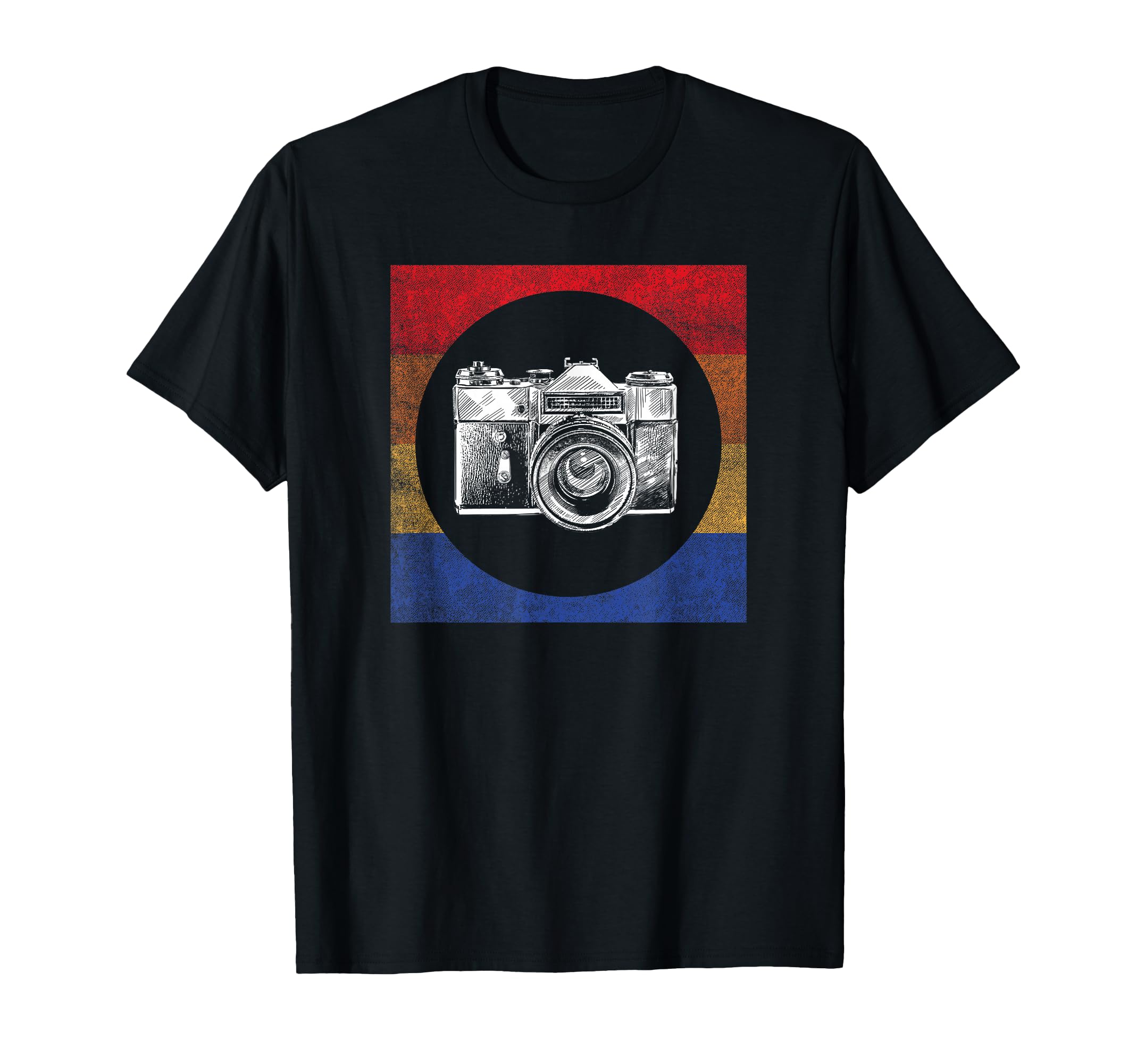 Trendy Camera Sketch Rainbow T-Shirt - Casual Everyday Wear Men Women - T-Shirt, Sweatshirt, Hoodie