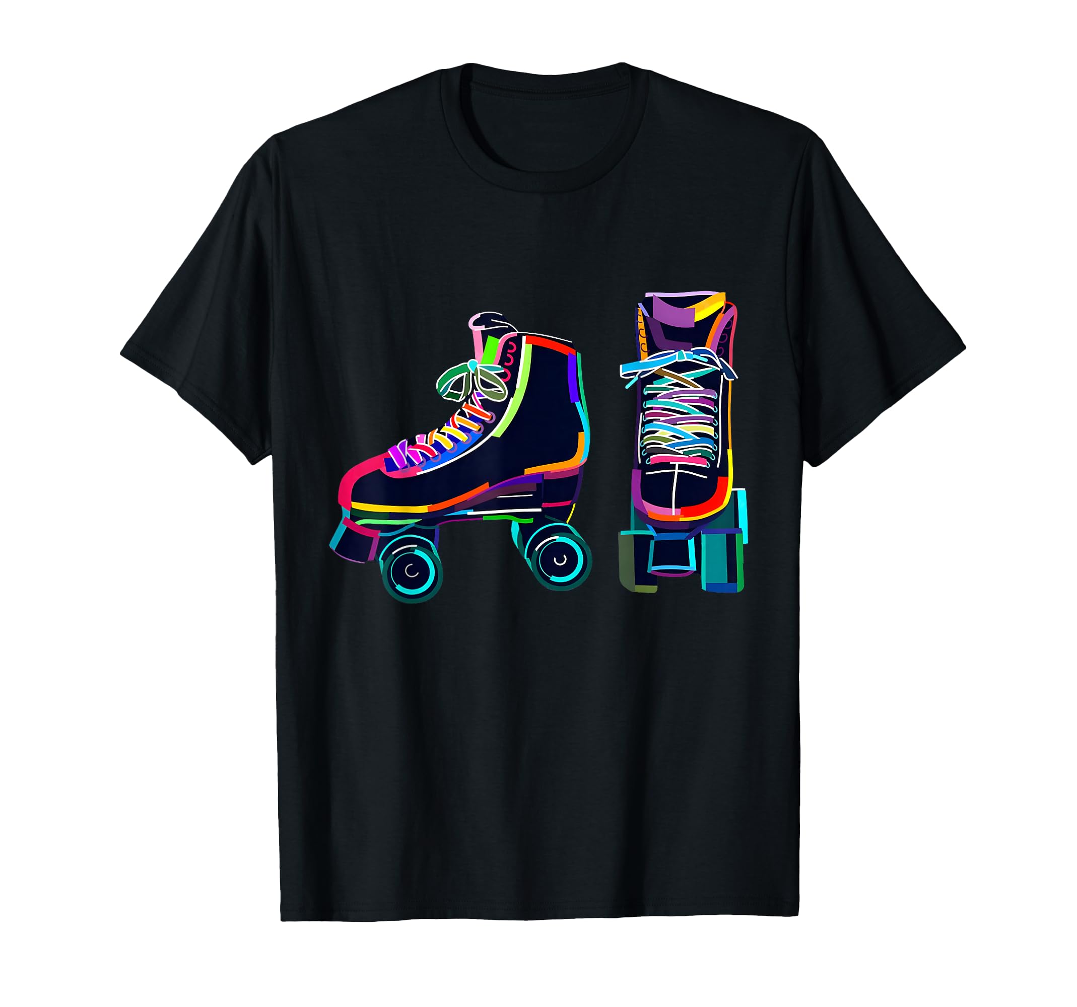 Colourfull Roller Skate Novelty T-Shirt - Fun Novelty Design for Adults - T-Shirt, Sweatshirt, Hoodie