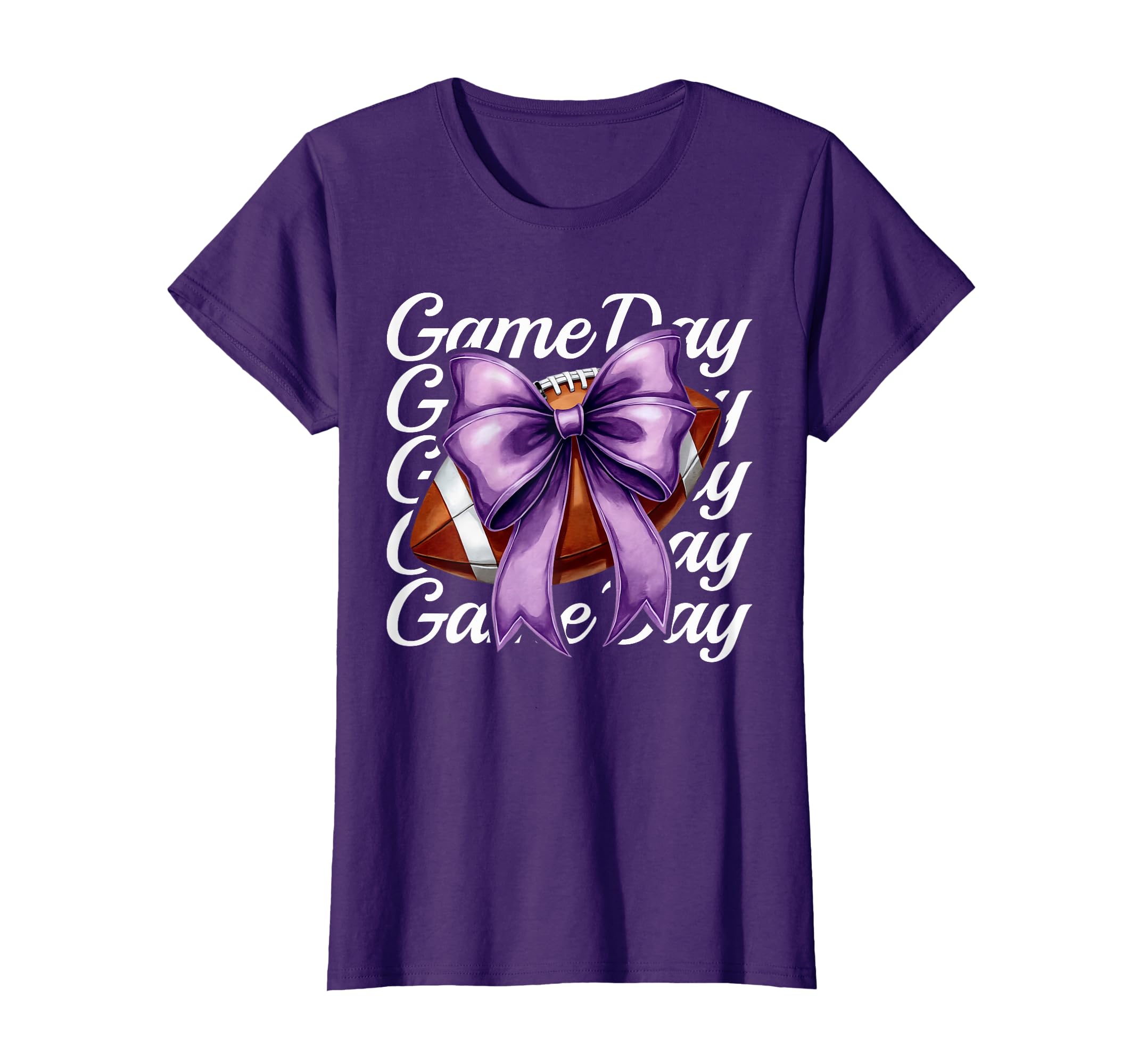 Cheer Fall Football Mom Purple Game Day T-Shirt - Unique Graphic Unisex - T-Shirt, Sweatshirt, Hoodie