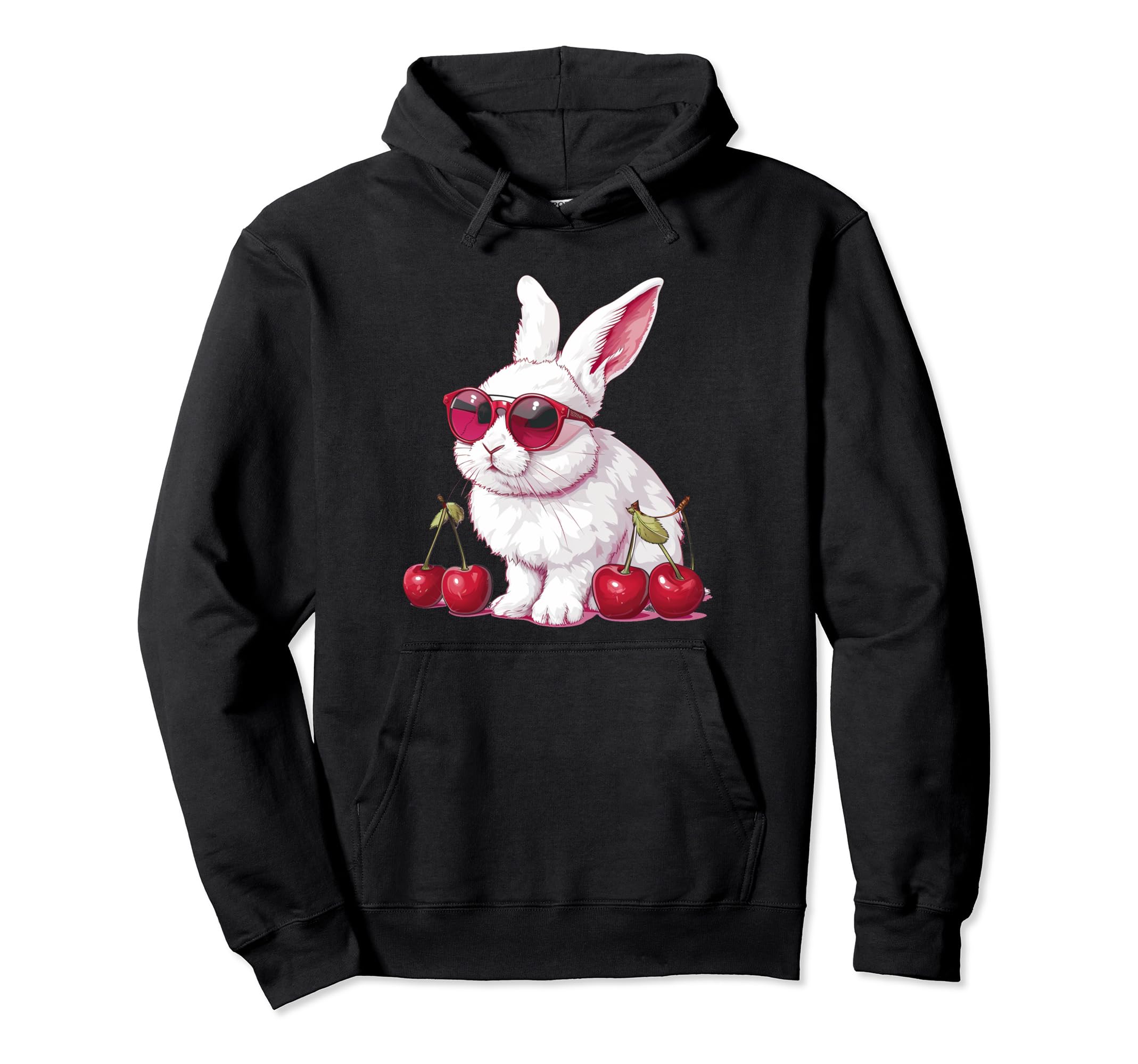 Bunny Cherry Trendy Aesthetic Her Y2K Hoodie - Unique Graphic Unisex - T-Shirt, Sweatshirt, Hoodie