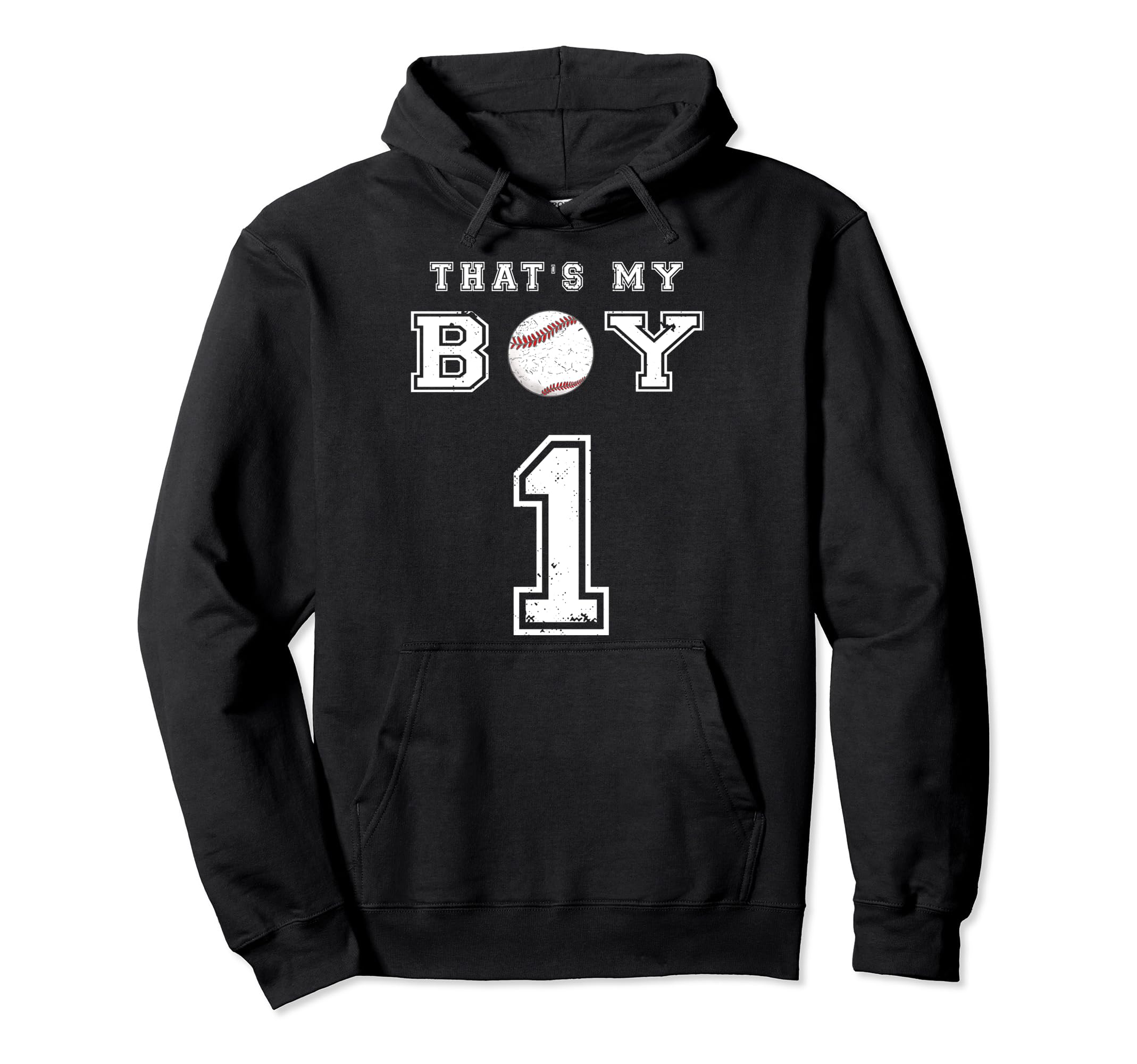 Thats My Baseball 1 Jersey Number Mom Dad Hoodie - Trendy Graphic Men Women - T-Shirt, Sweatshirt, Hoodie