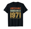 Awesome Since 1971 Awesome Stripes T-Shirt - Unique Graphic Unisex - T-Shirt, Sweatshirt, Hoodie
