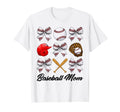 Baseball Mama Bow Baseball Mom Mothers T-Shirt - Graphic Print Men Women - T-Shirt, Sweatshirt, Hoodie
