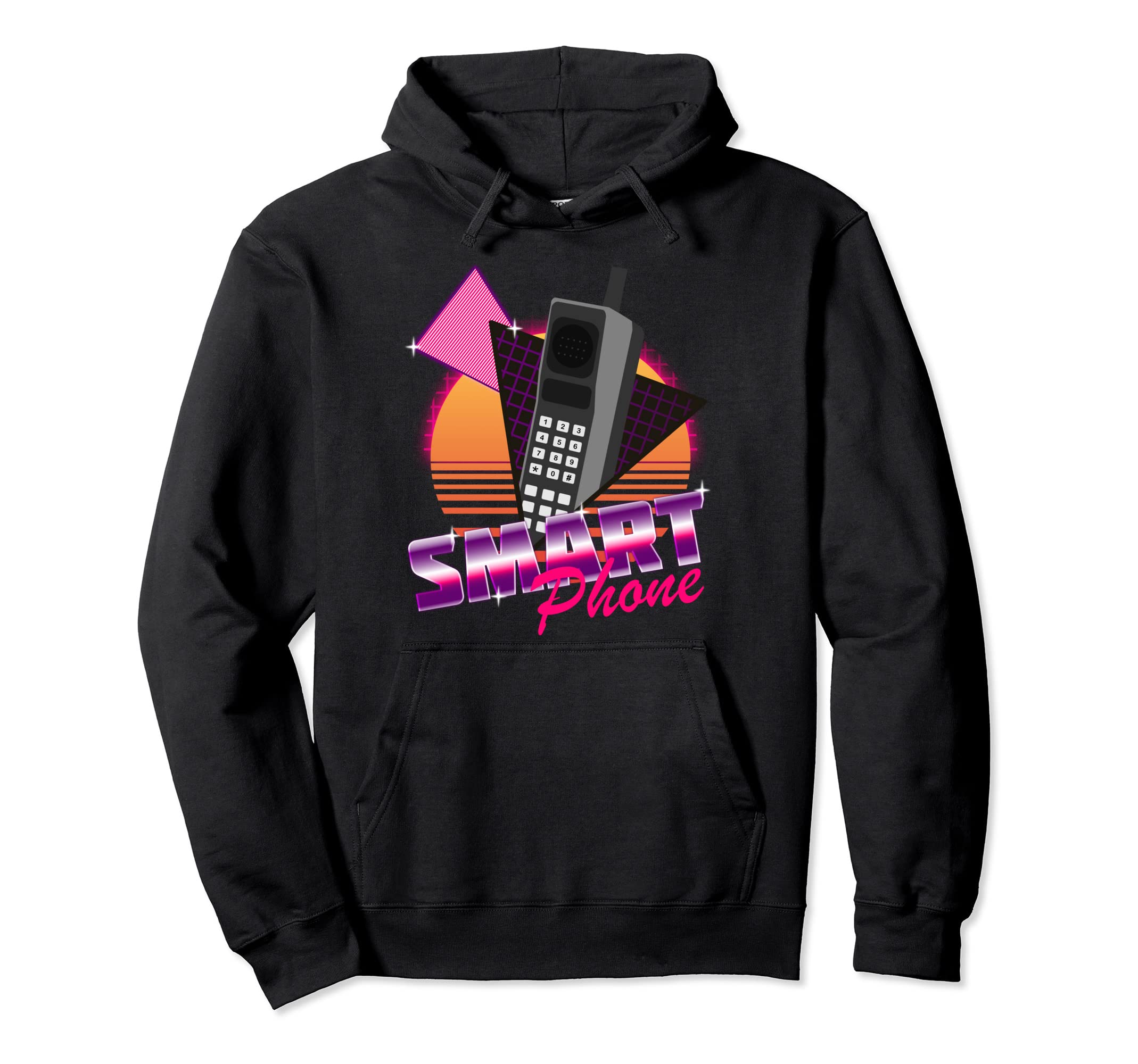 Nostalgic 80S 90S Mobile Phone Hoodie - Minimalist Print for Adults - T-Shirt, Sweatshirt, Hoodie