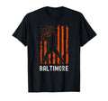 Baltimore Maryland American Flag T-Shirt - Aesthetic Graphic Men Women - T-Shirt, Sweatshirt, Hoodie