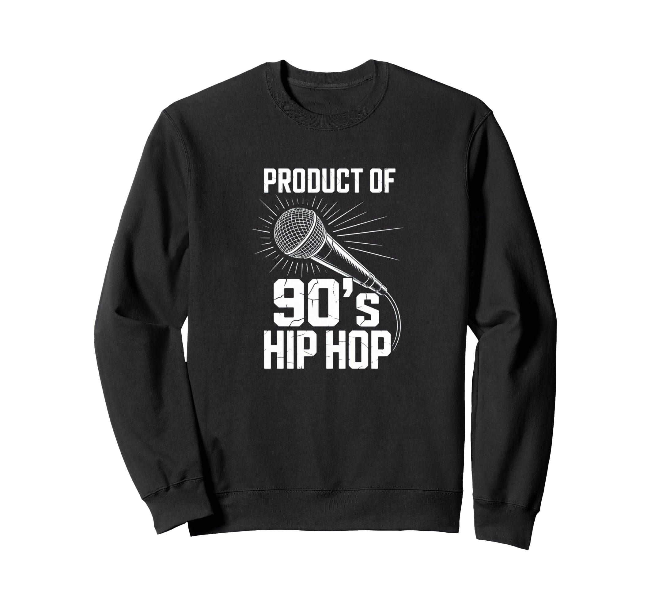 Product 90S Hip Hop Music Microphone Sweatshirt - Graphic Print Men Women - T-Shirt, Sweatshirt, Hoodie