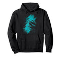 Teal And Black Grunge Hoodie - Trendy Graphic Men Women - T-Shirt, Sweatshirt, Hoodie
