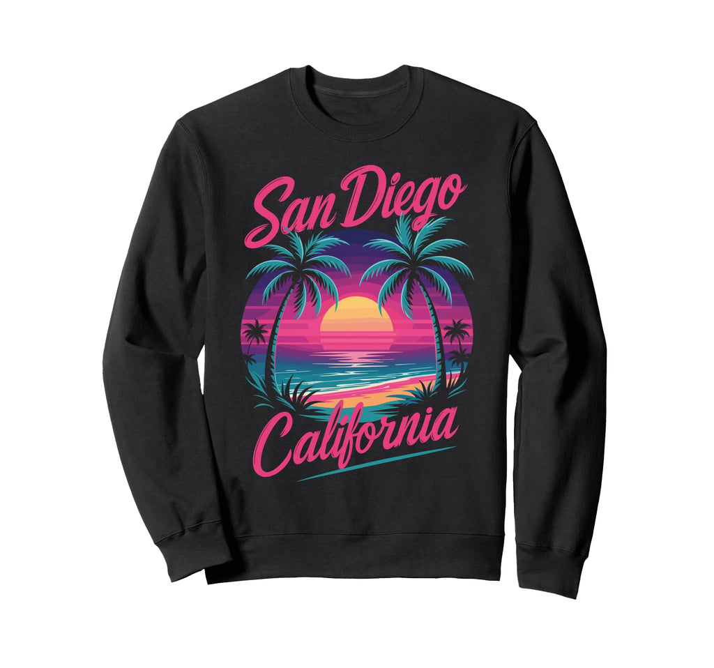 San Diego California Sunset Sweatshirt - Fun Novelty Design Unisex - T-Shirt, Sweatshirt, Hoodie
