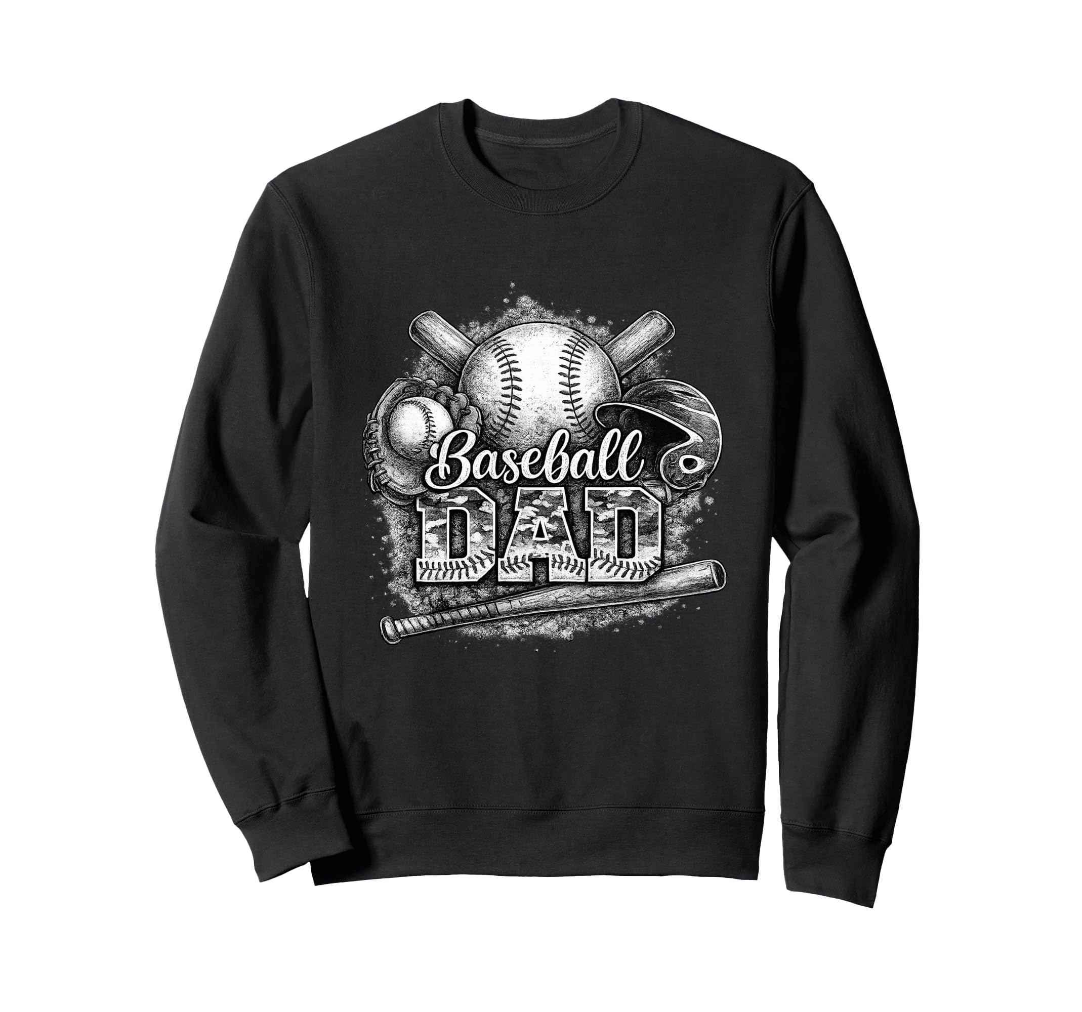 Baseball Dad Funny Fathers Sweatshirt - Casual Everyday Wear for Adults - T-Shirt, Sweatshirt, Hoodie