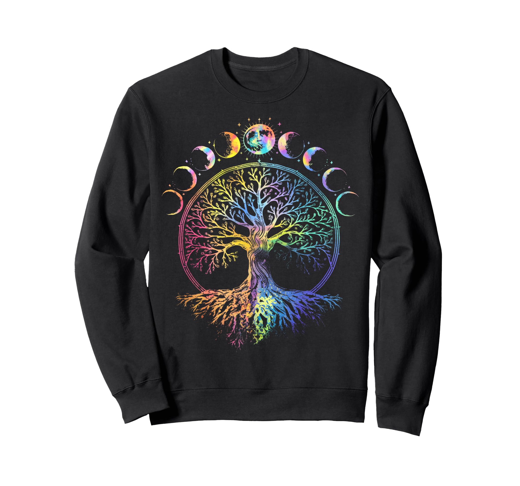 Boho Life Tree Phases Moon Sweatshirt - Streetwear Style for Adults - T-Shirt, Sweatshirt, Hoodie