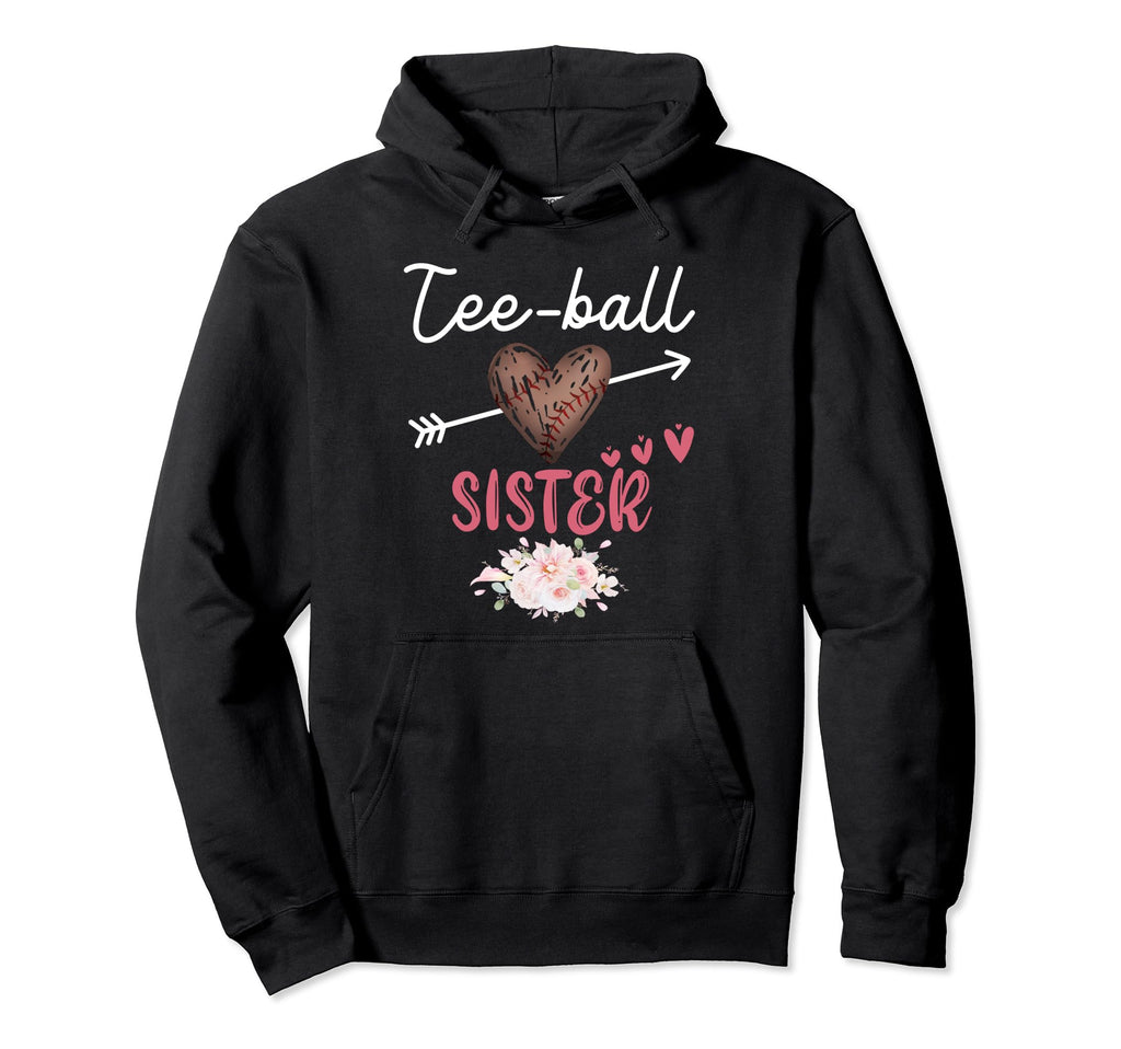 Ball Sister Heart Baseball Family Hoodie - Novelty Apparel Men Women - T-Shirt, Sweatshirt, Hoodie