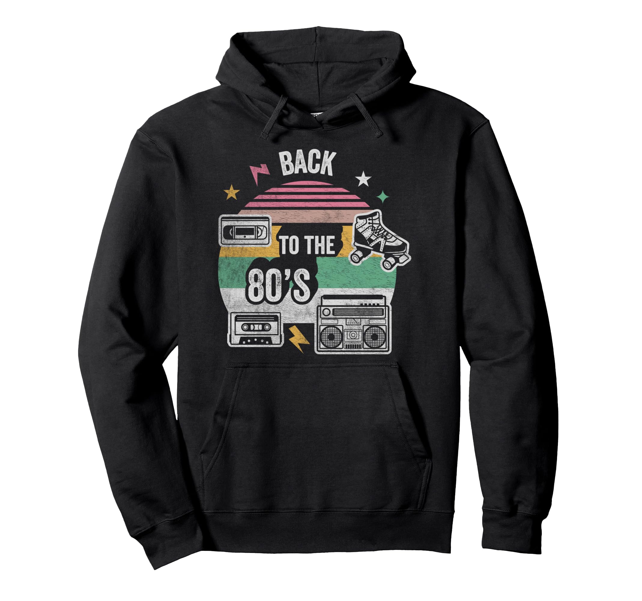 Back To 80S Cassette Roller Skate Hoodie - Fun Novelty Design Men Women - T-Shirt, Sweatshirt, Hoodie