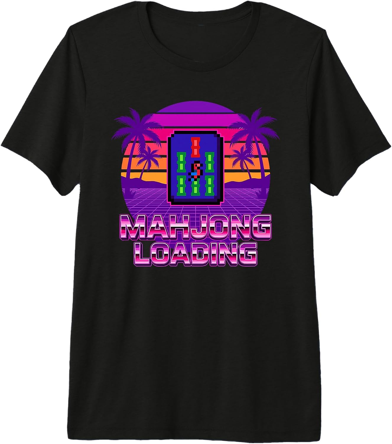 Retro Eighties Synthwave Board Gamer Apparel - Adult & Kids T-Shirts, Sweatshirts & Hoodies apparel design preview 1