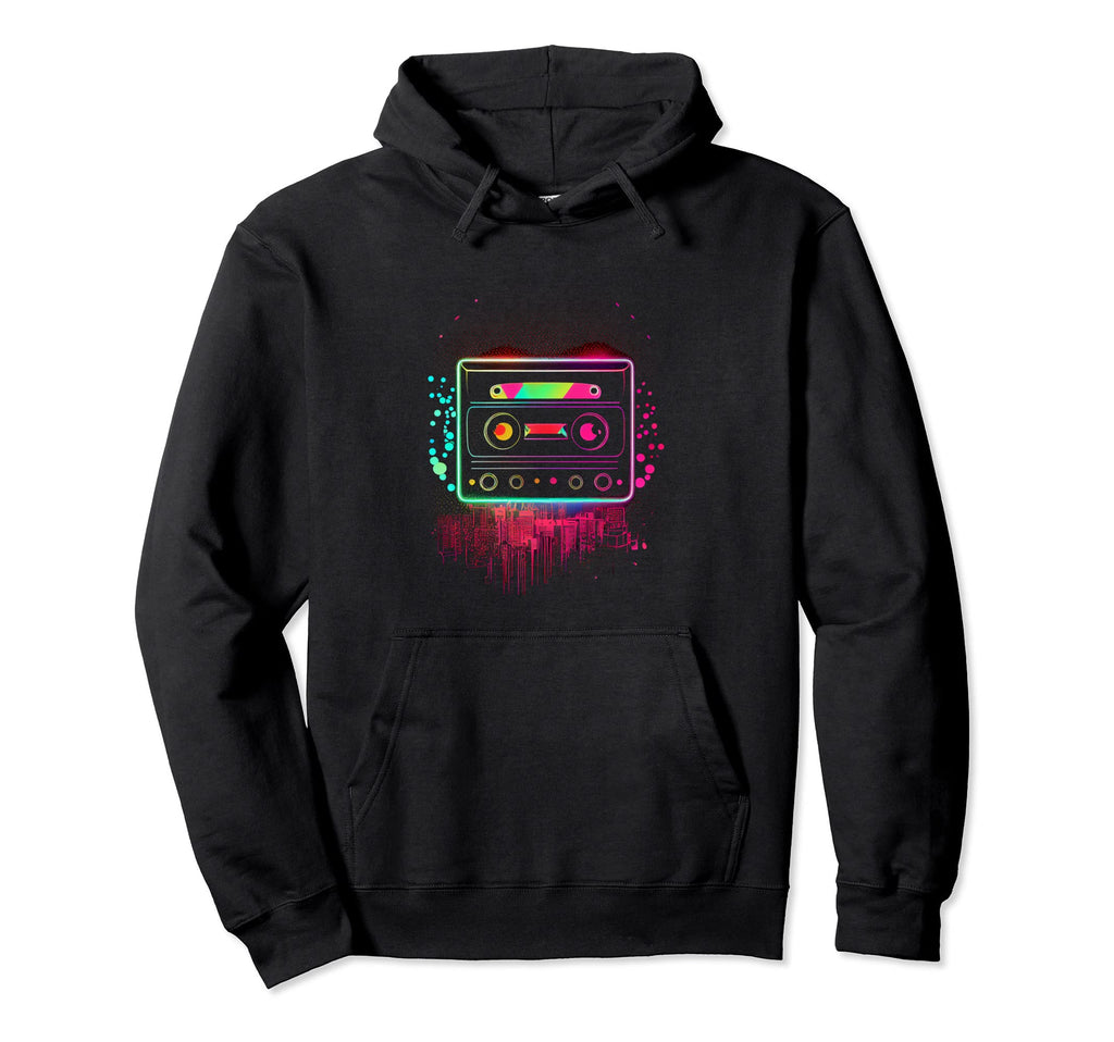 80S 90S Cassette Music Tape Hoodie - Custom Art Print for Adults - T-Shirt, Sweatshirt, Hoodie