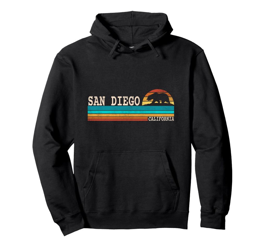 San Diego California State Bear Sunset Hoodie - Streetwear Style Men Women - T-Shirt, Sweatshirt, Hoodie
