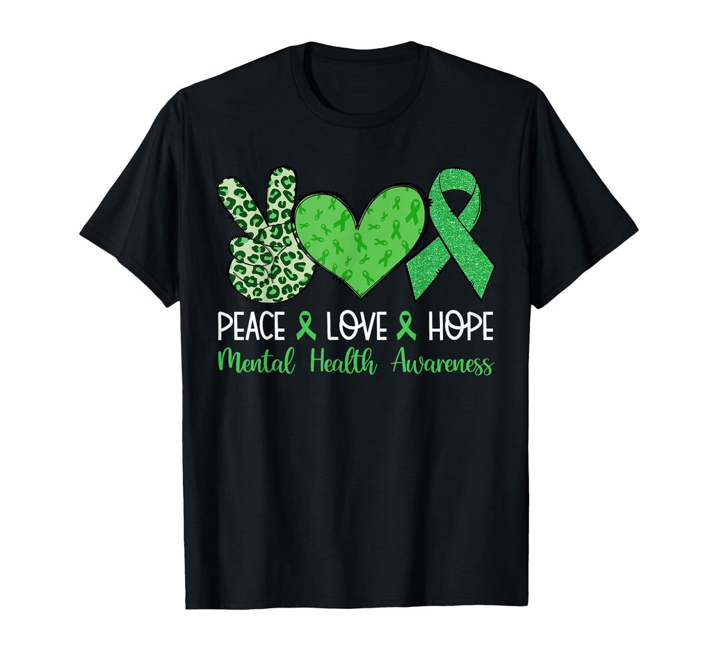 Peace Love Hope Mental Health Awareness T-Shirt - Graphic Print for Adults - T-Shirt, Sweatshirt, Hoodie