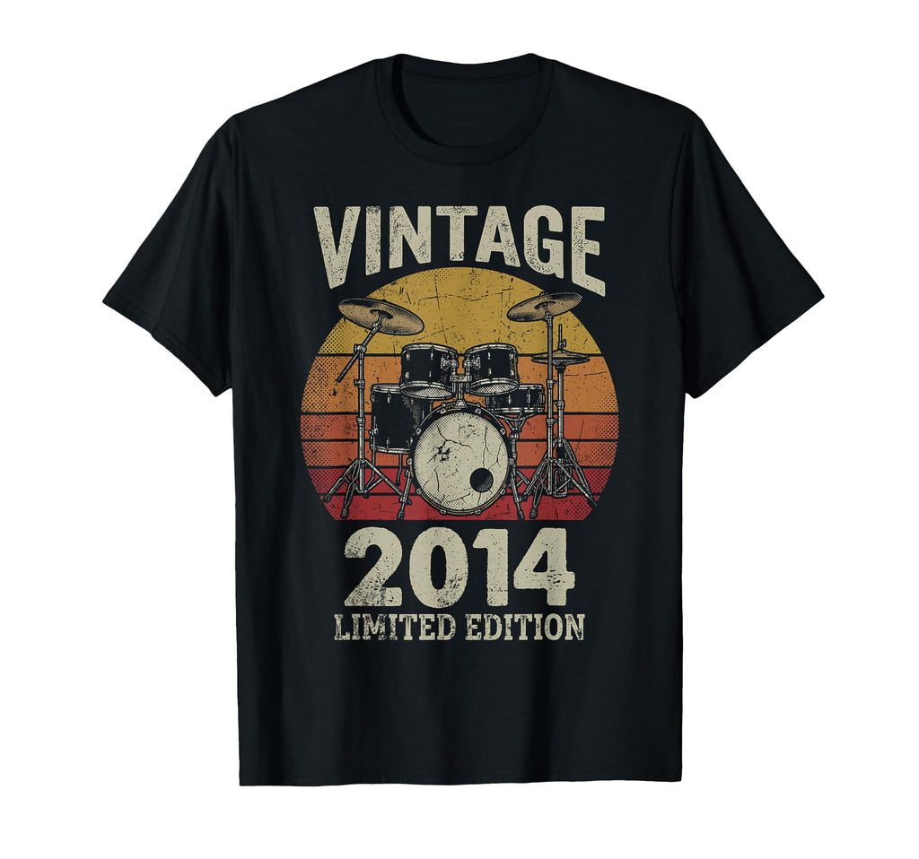 2014 Drummer 12Th Birthday Gift Sunset Drums T-Shirt - Graphic Print Unisex - T-Shirt, Sweatshirt, Hoodie