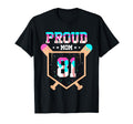 Proud Mom Baseball Player Number 81 T-Shirt - Streetwear Style for Adults - T-Shirt, Sweatshirt, Hoodie