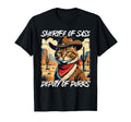 Funny Sheriff Cat Meme Cowboy T-Shirt - Unique Graphic Unisex - T-Shirt, Sweatshirt, Hoodie