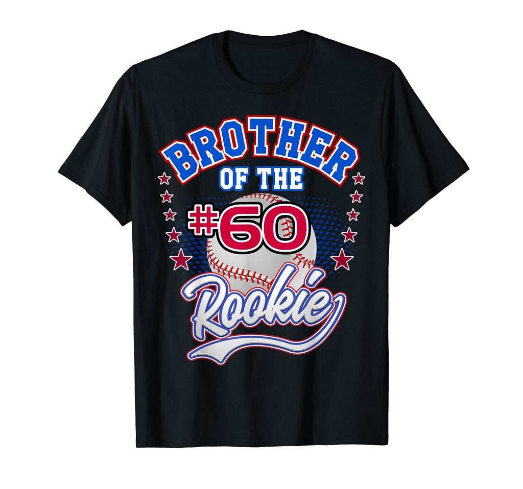 Brother Rookie 60Th Birthday Baseball T-Shirt - Graphic Print Men Women - T-Shirt, Sweatshirt, Hoodie