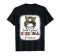 Proud And Loud Baseball Mama Messy Bun T-Shirt - Unique Graphic Men Women - T-Shirt, Sweatshirt, Hoodie