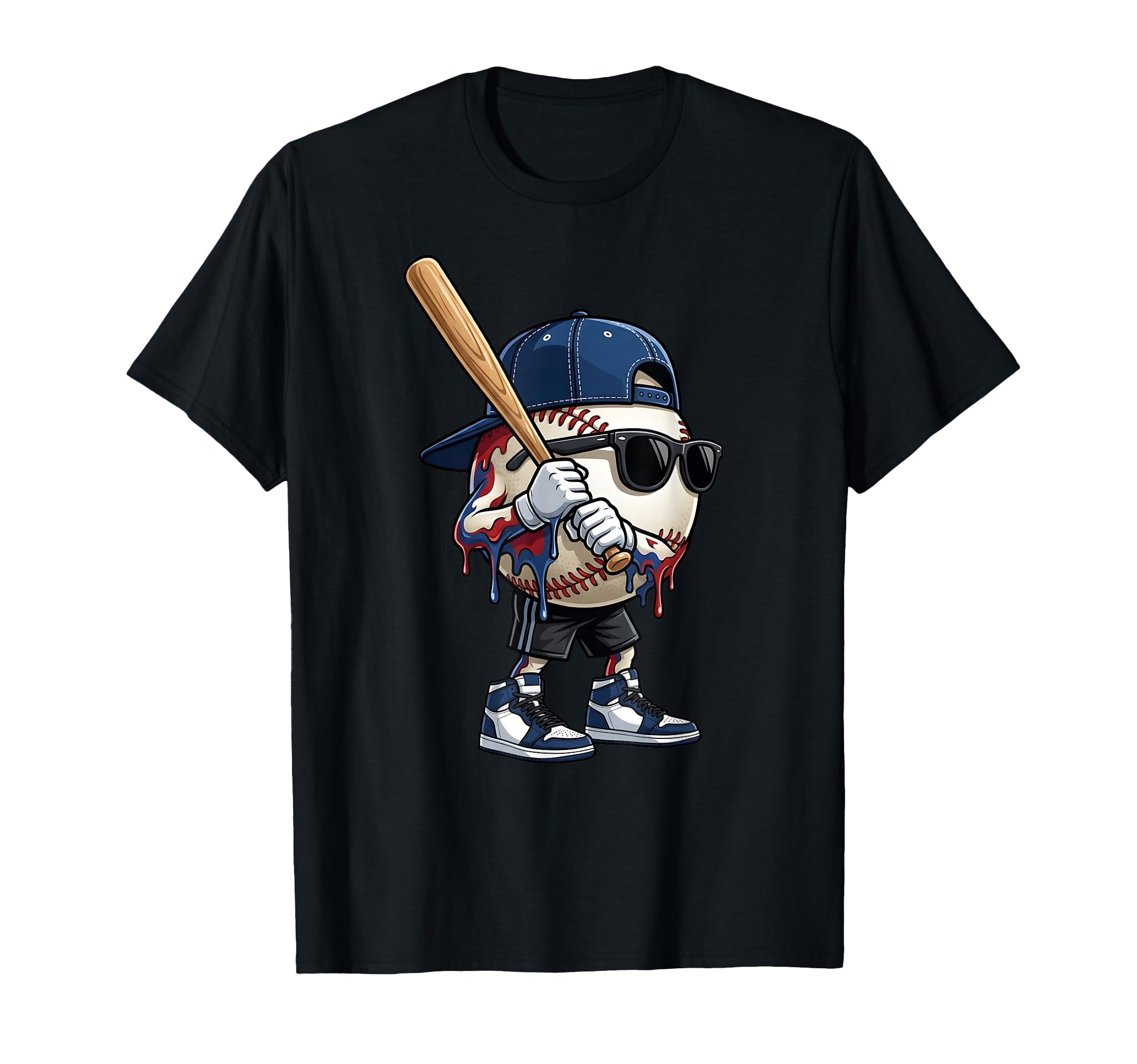 Baseball Drip Ice Cream Drip Baseball T-Shirt - Streetwear Style Men Women - T-Shirt, Sweatshirt, Hoodie