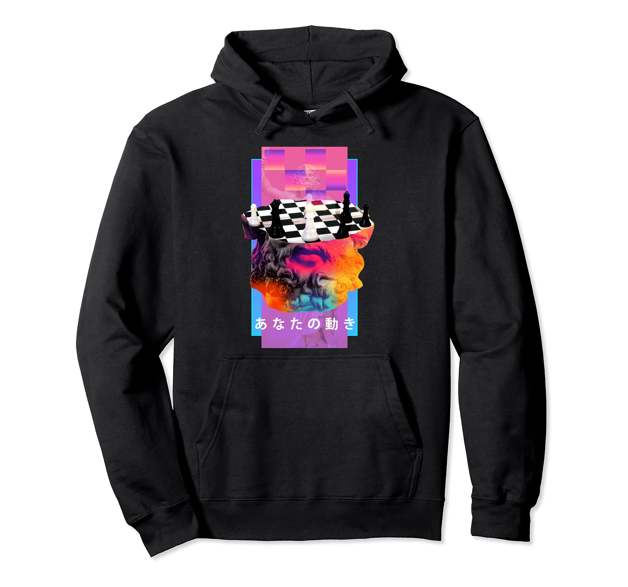 Chess Player Vaporwave Aesthetic Hoodie - Aesthetic Graphic Men Women - T-Shirt, Sweatshirt, Hoodie