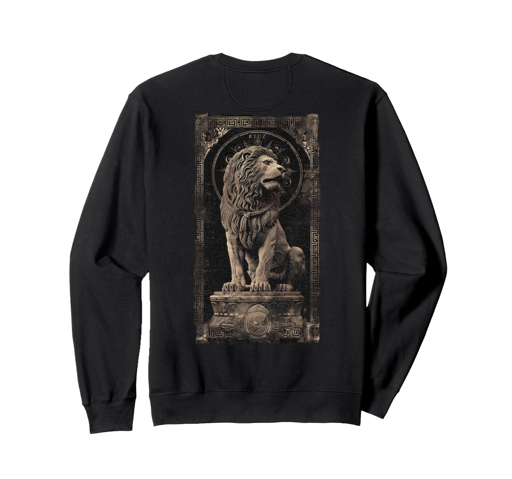 Y2K Back Streetwear Lion Sweatshirt - Minimalist Print for Adults - T-Shirt, Sweatshirt, Hoodie