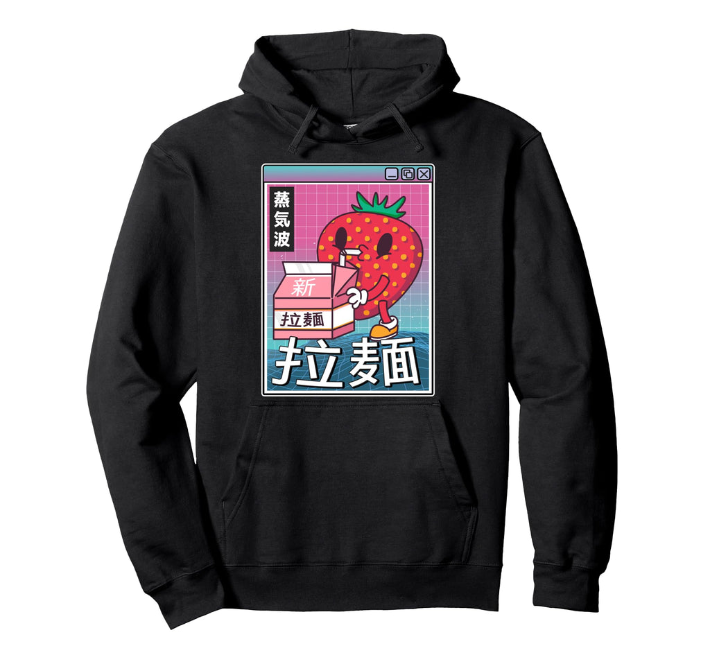 Strawberry Milk Digital Japan Otaku Anime Hoodie - Trendy Graphic Unisex - T-Shirt, Sweatshirt, Hoodie